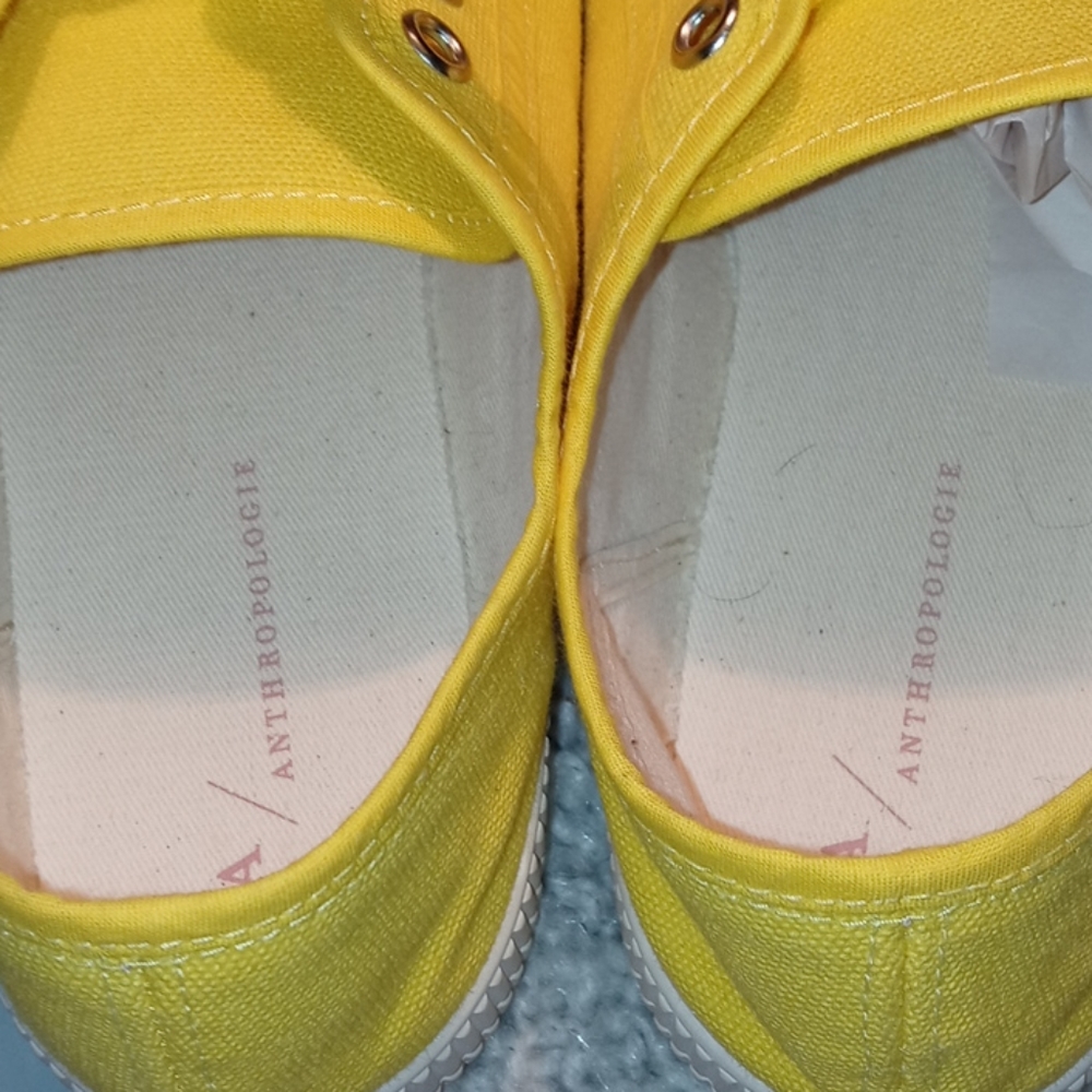 Anthropologie Bright yellow sneakers Size 39 sml - Picture 8 of 8